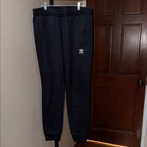 Adidas Sweatpants Zip Side Pockets Black Men’s Size L